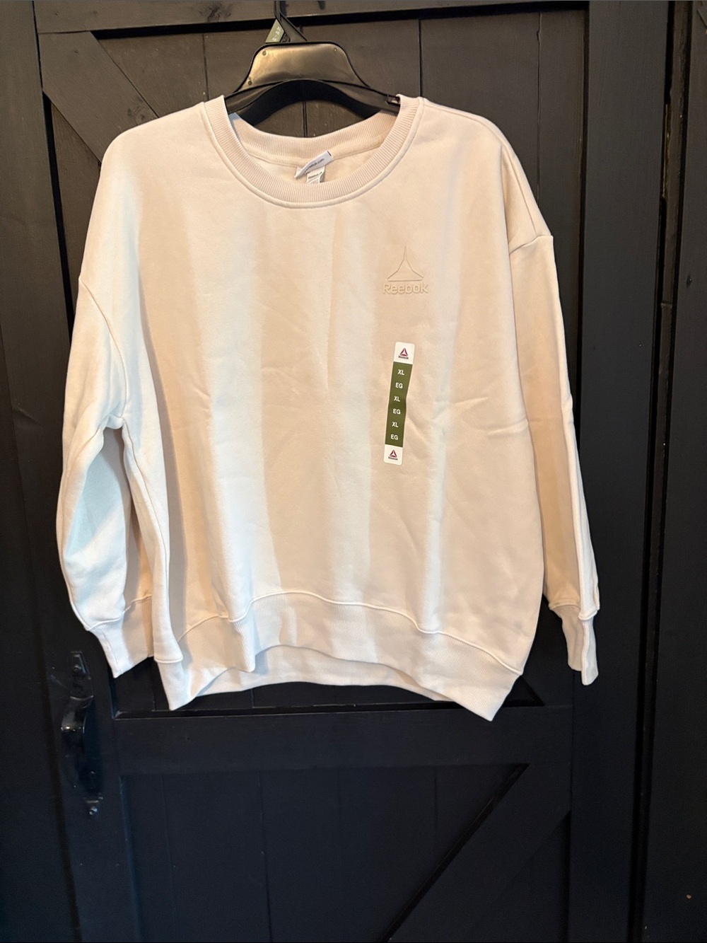 Reebok Women's Cream Crewneck Pullover with Subtle Logo
